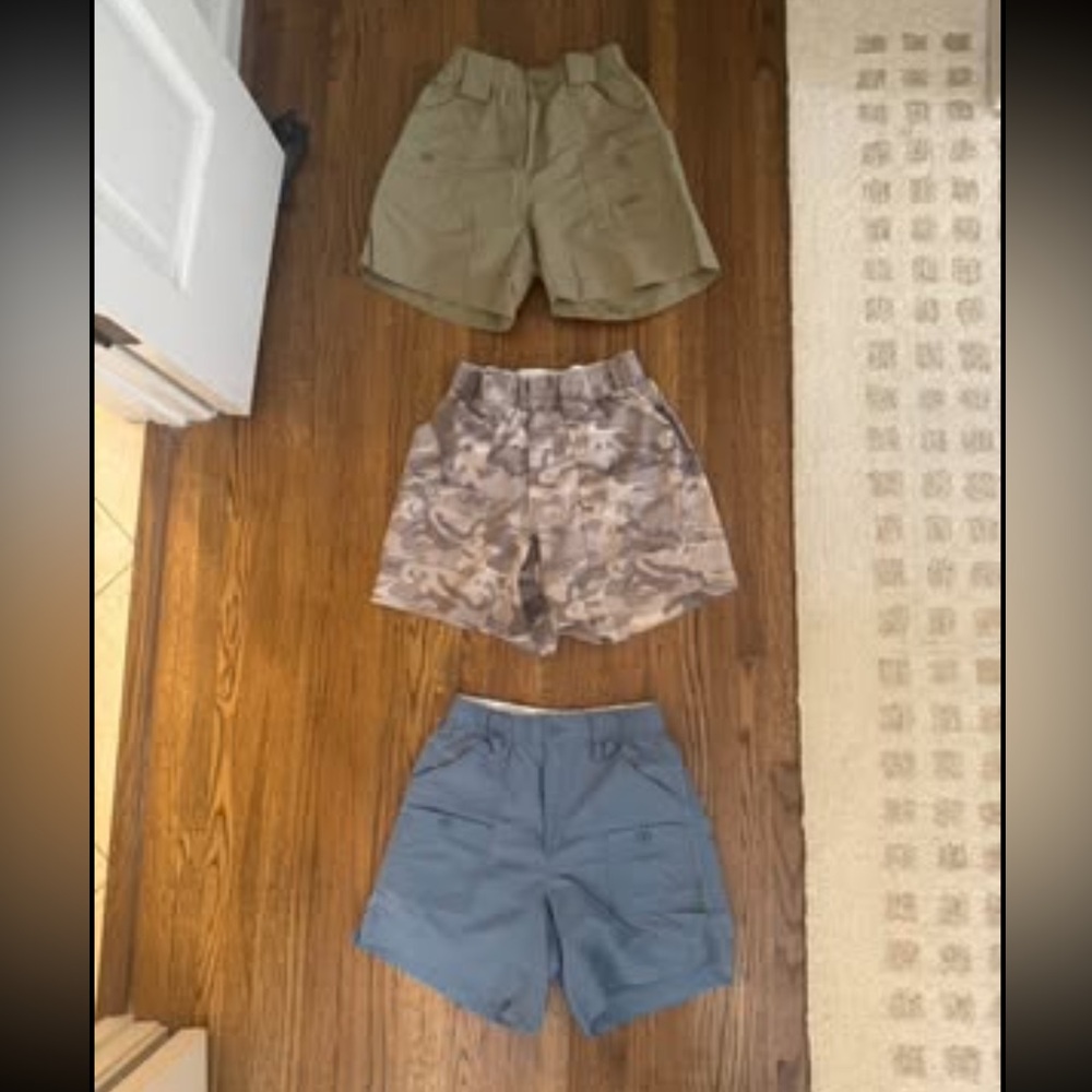 3 pairs of AFTCO shorts (size 26 youth)